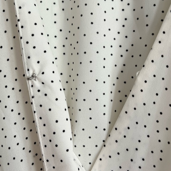 Banana Republic Polka Dot Long Sleeve Wrap Blouse - Picture 5 of 8